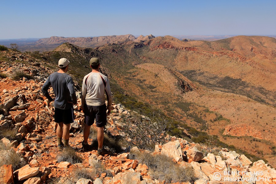 Summit of Brinkley Bluff, looking east to the Chewings Range, Australia
