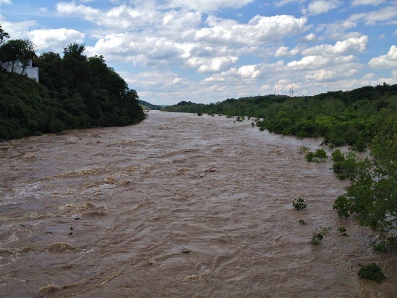 The flooded Potomac River