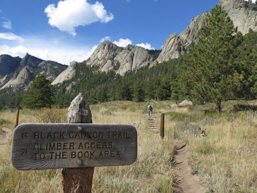 Off to go climbing near Estes Park, CO