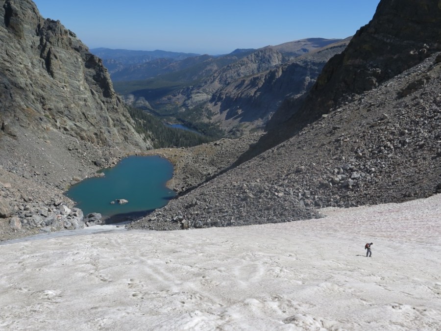 Descending Andrews glacier off Otis Peak