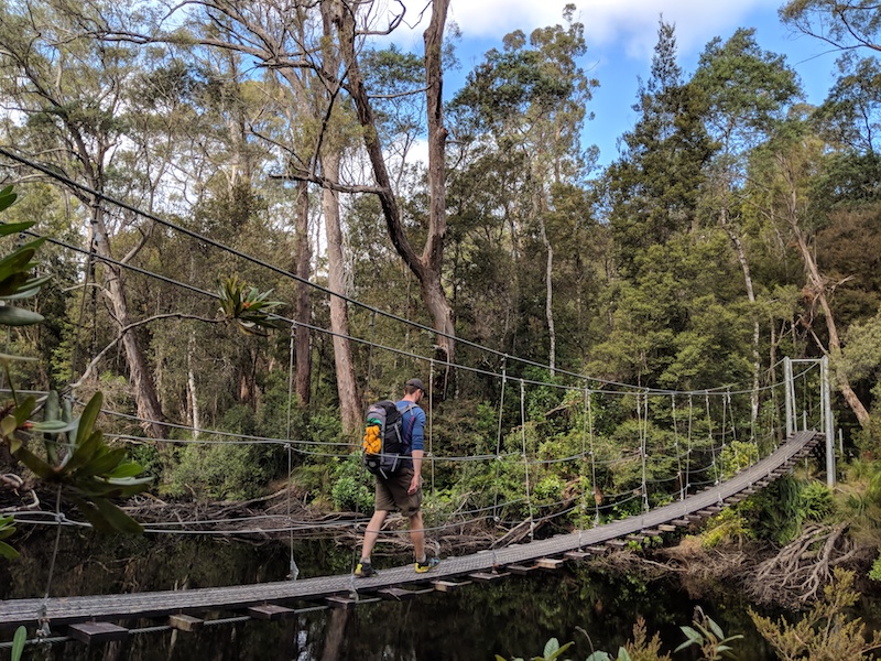 Franklin River suspension bridge